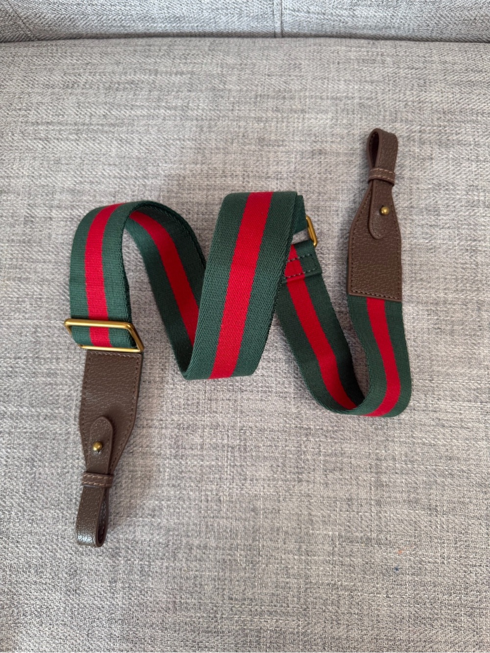 🤎Adjustable Red & Green Woven Replacement Bag Strap | Brown Trim✨ - Picture 4 of 16